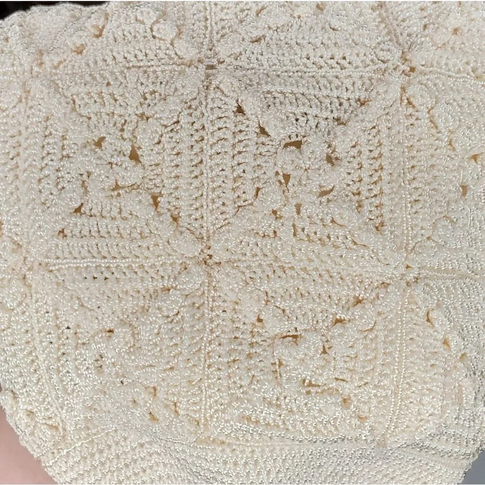 NEW ARIZONA purse Y2K ivory crochet‎ magnetic closure bag - Picture 6 of 6